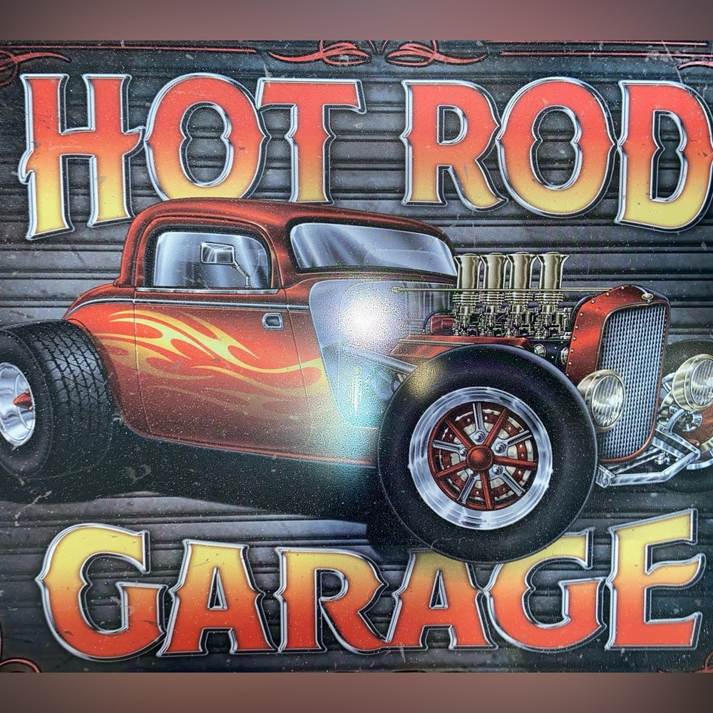 Hot Rod Tin Sign - Picture 2 of 8